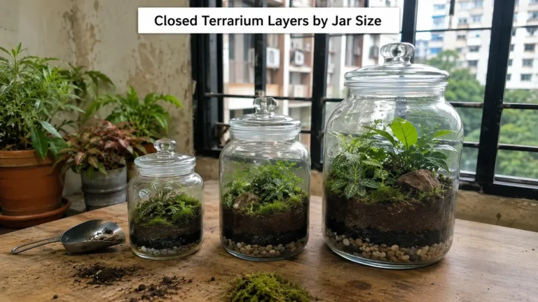 Closed Terrarium Layers by Jar Size