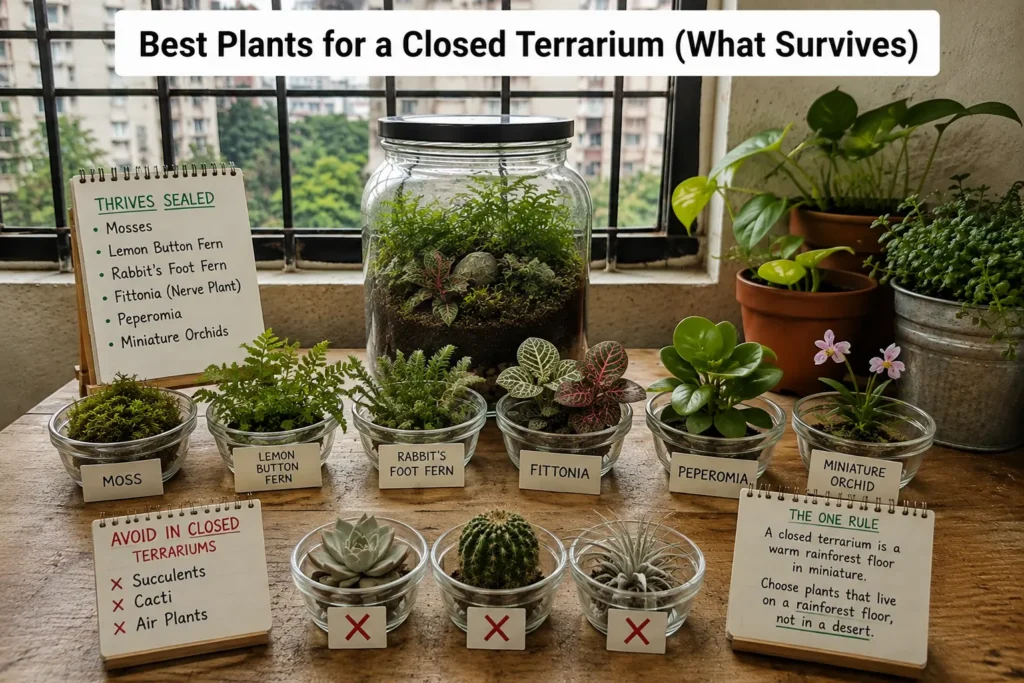 Best Plants for a Closed Terrarium (What Survives)