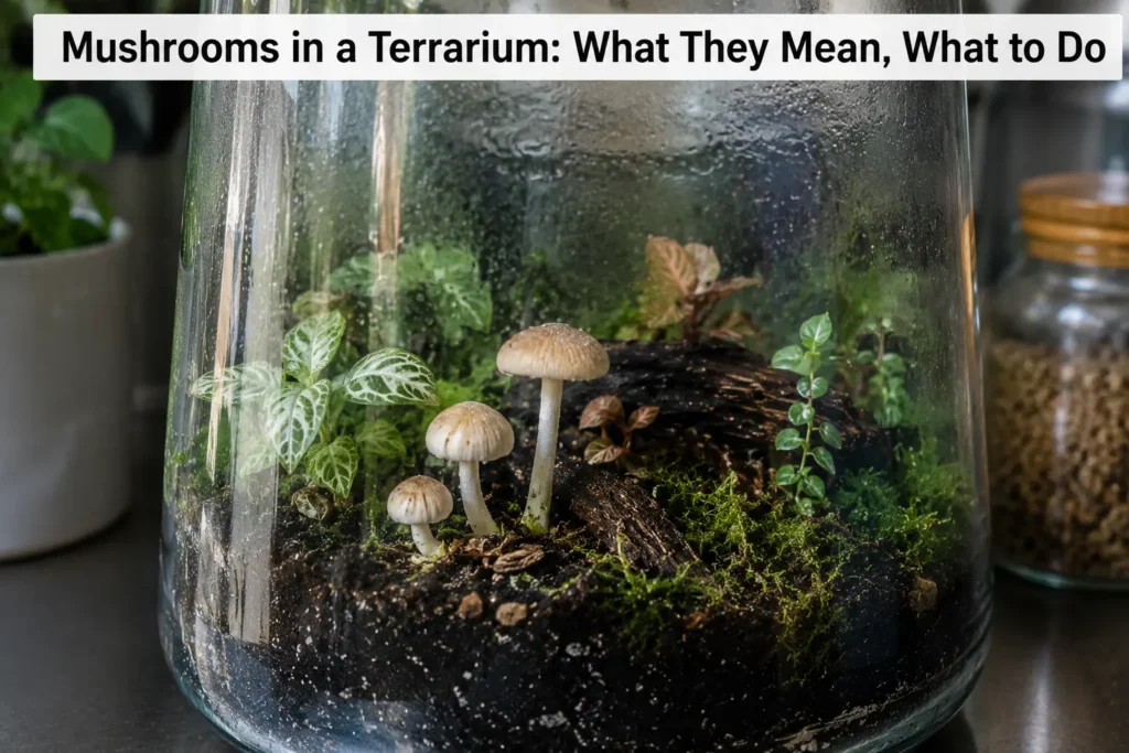 Mushrooms in a Terrarium What They Mean, What to Do
