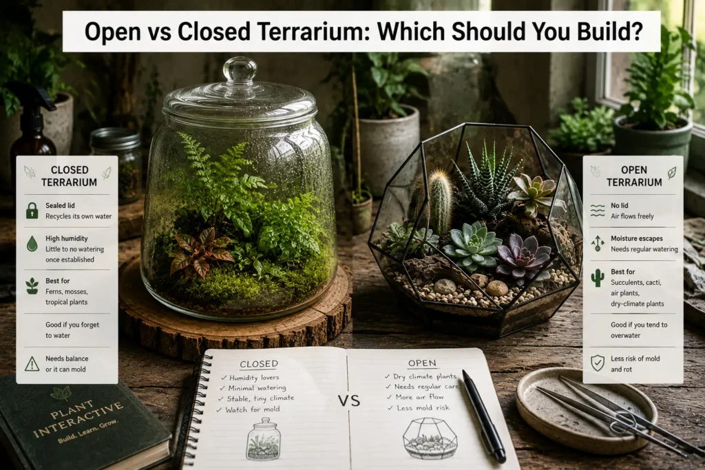 Open vs Closed Terrarium Which Should You Build