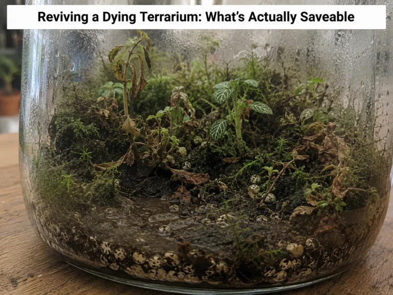 Reviving a Dying Terrarium, What's Actually Saveable
