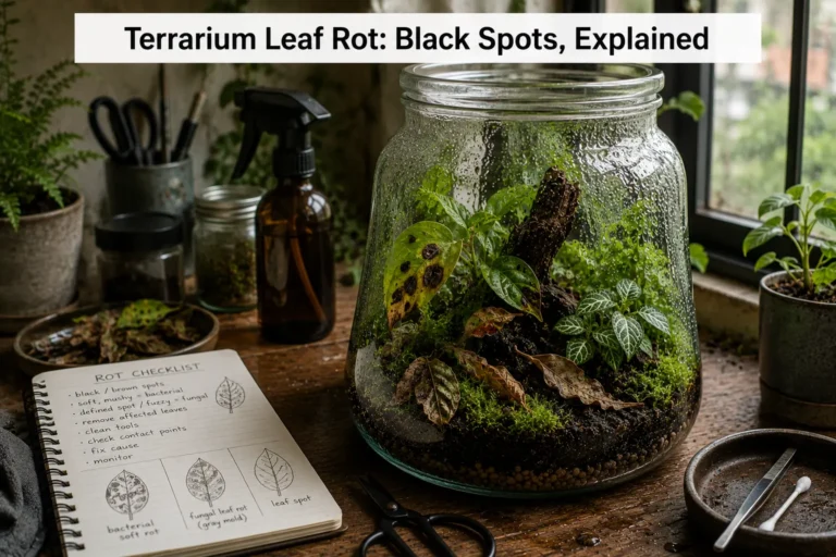 Terrarium Leaf Rot- Black Spots, Explained