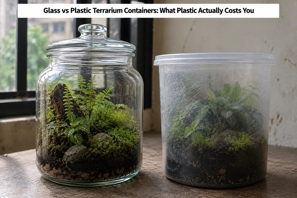 Glass vs Plastic Terrarium Containers, What Plastic Actually Costs You