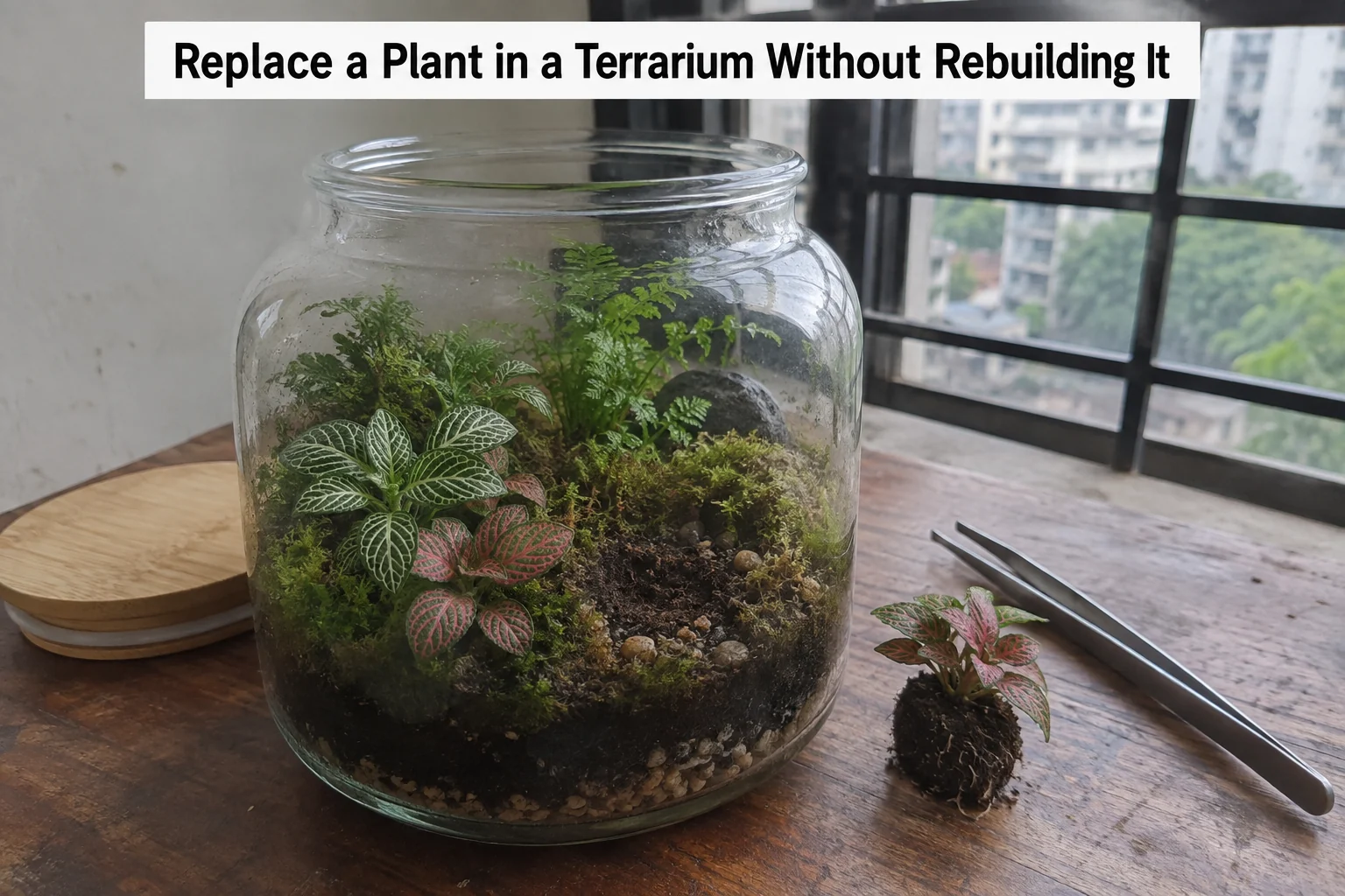Replace a Plant in a Terrarium Without Rebuilding It
