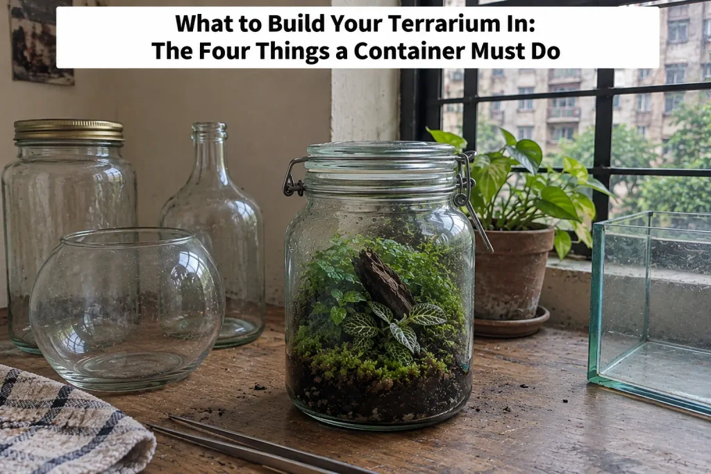 What to Build Your Terrarium In, The Four Things a Container Must Do